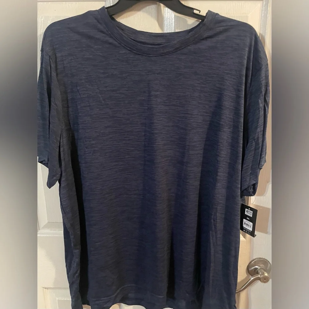NWT Athletic Works Men’s 3XL Blue Space Dye Performance Tee‎ Activewear Shirt